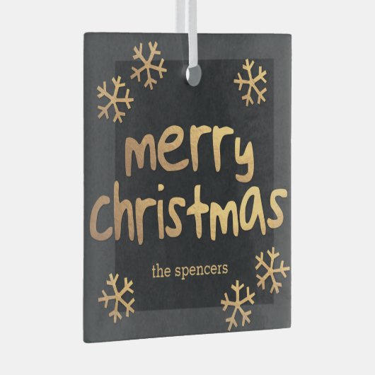 Radiant Snowflakes Aangepaste kerstversiering Glas Ornament (Voorkant Rechts)