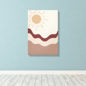 Radiant Sun Boho Art – Impression abstraite de la (Insitu (Plancher de Bois))
