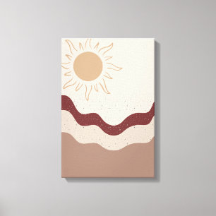 Radiant Sun Boho Art – Impression abstraite de la