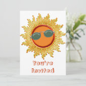 Radiant Sun met zonnebrillen Kaart (Staand voorkant)