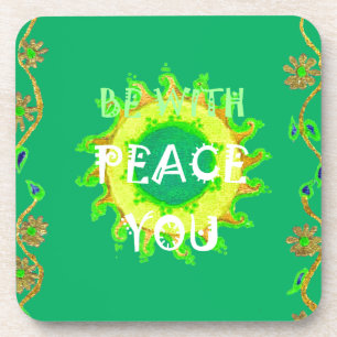 Radiant Sun: Peace Be With You Inspirerend print Onderzetter