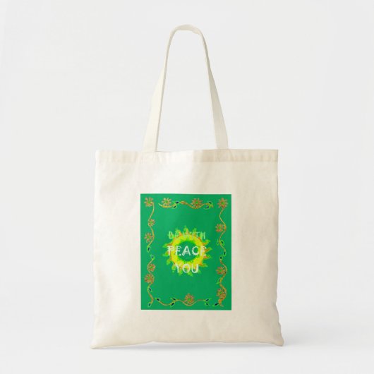 Radiant Sun: Peace Be With You Inspirerend print Tote Bag (Voorkant)