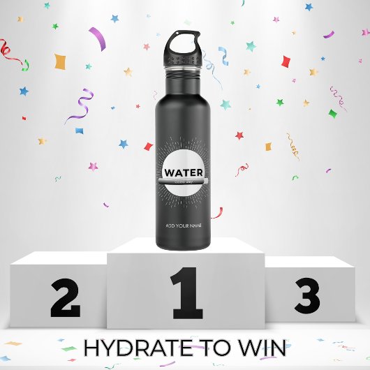 Radiant Sun Water Quote with Good Day Bar Waterfles