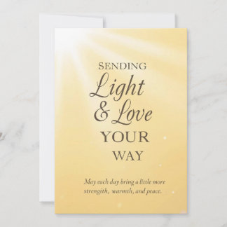 Radiant Sunshine Blessings – Sending Light & Love  Kaart