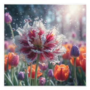 Radiant Tulip Fantasy Foto Afdruk