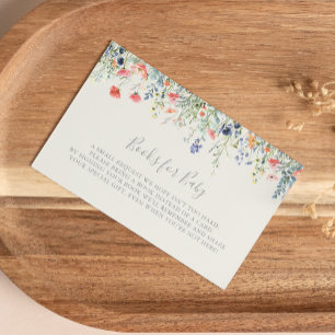 Radiant Wildflower Baby shower Boek Aanvraag Informatiekaartje