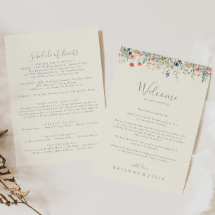 Radiant Wildflower Wedding Welkomstbrief