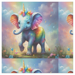 Radiant Wonders: De Regenboog Baby Eenhoorn Olifan Stof