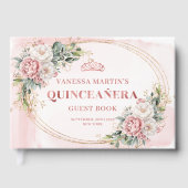 Radiante Libro de Firmas XV Años Flores y Eucalipt Gastenboek (Voorkant)