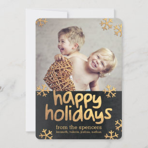 Radiante Snowflakes General Holiday Photo Cards Feestdagenkaart
