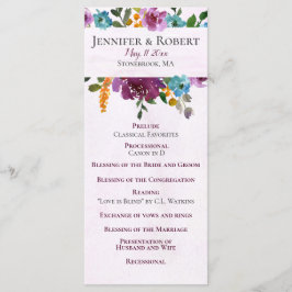 Radiantie | Aangepaste Floral Wedding Programma's