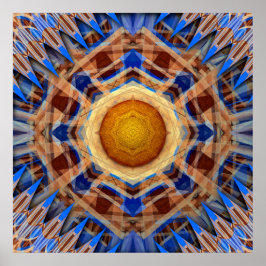 radiantsymmetrie van het hemelkompas poster