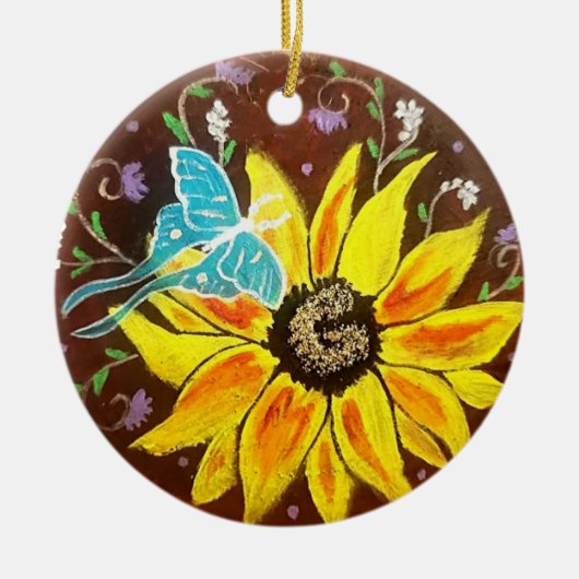 Radiate Ceramic Round Ornament (Voorkant)