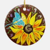 Radiate Ceramic Round Ornament (Achterkant)