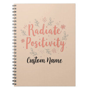 Radiate positivity Floral Sunray Personalisatie Notitieboek
