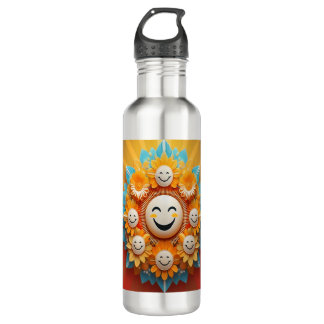 Radiate Positivity Sunburst Design Waterfles