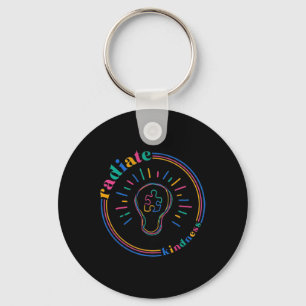 Radiate vriendelijkheid Retro gloeilamp puzzel Aut Sleutelhanger
