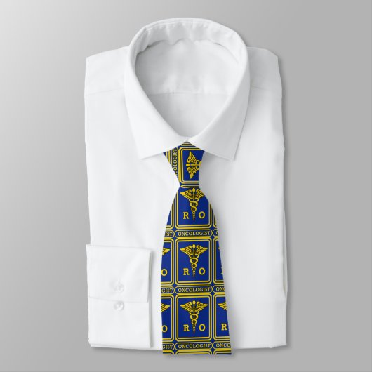 Radiatie Oncoloog Caduceus Shield Necktie Stropdas (Gebonden)