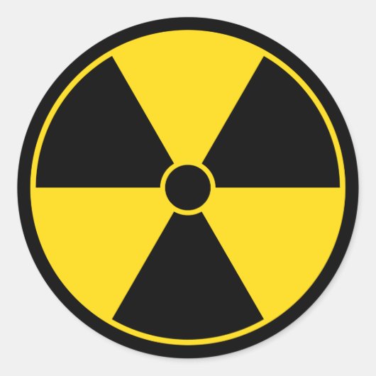Radiatiesymbool sticker (Voorkant)
