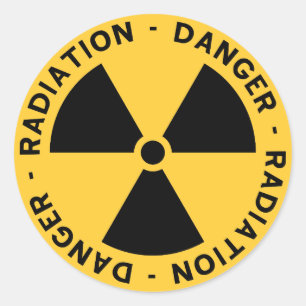 Radiatiesymbool sticker