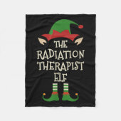 Radiation Therapeut Elf Familie Kerst Matching Fleece Deken (Voorkant)