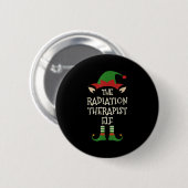 Radiation Therapeut Elf Familie Kerst Matching Ronde Button 5,7 Cm (Voorkant /achterkant)