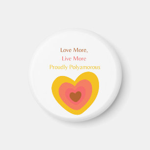Radiator Heart: Love More, Live More, Proudly Poly Magneet