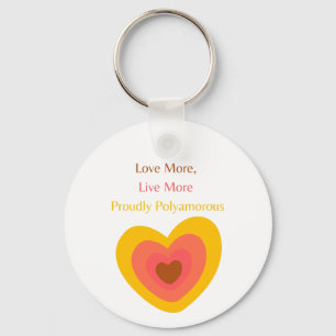 Radiator Heart: Love More, Live More, Proudly Poly Sleutelhanger