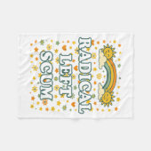 Radical Left S Funny Sarcastic Quote  Fleece Deken (Voorkant (Horizontaal))