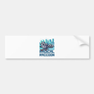 Radical Raccoon Urban Skateboarder Bumpersticker