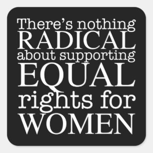 Radical Woman Quote on Women's Rights Feminist Vierkante Sticker