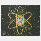 Radicale atoomstraling fleece deken (Voorkant (Horizontaal))