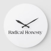 Radicale Eerlijkheid Minimalistische Wandklok Grote Klok (Voorkant)