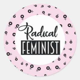 Radicale feministe ronde sticker