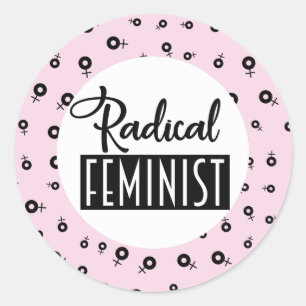 Radicale feministe ronde sticker