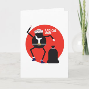 Radicale Kerstman Grappige Kerstkaart rood Kaart