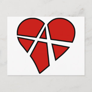 Radicale relaties Roekeloos hart Anarchie liefde Briefkaart