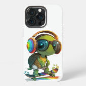 Radicale Turtle Skateboarder iPhone Case iPhone Hoesje (Achterkant)