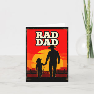 Radicale vader vader en zoon rodeo western zonsond kaart