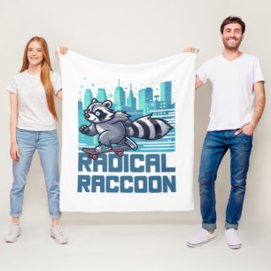 Radicale Wasbeer Stedelijke Skateboarder Fleece Deken