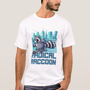 Radicale Wasbeer Stedelijke Skateboarder T-shirt