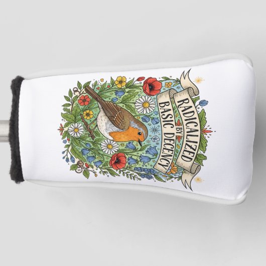Radicalized by Basic Decency Aesthetic Art Bird Golfheadcover (Voorkant)