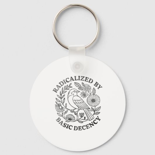 Radicalized By Basic Decency Feminist Men Women Sq Sleutelhanger (Voorkant)