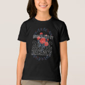 Radicalized By Basic Decency Floral Wreath Empower Tri-Blend Shirt (Voorkant)