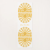 RADIEER ZONNEN Retro Gold Mirror2 Yogamat (Achterkant)
