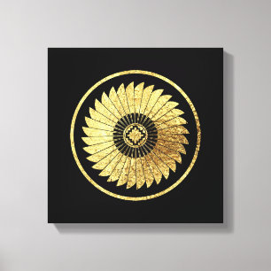 Radierende veren canvas afdruk