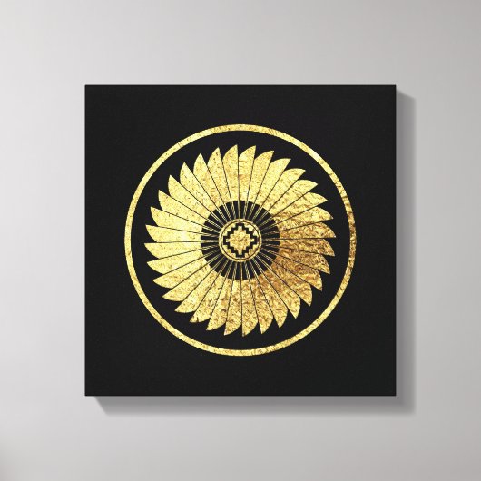 Radierende veren canvas afdruk (Voorkant)