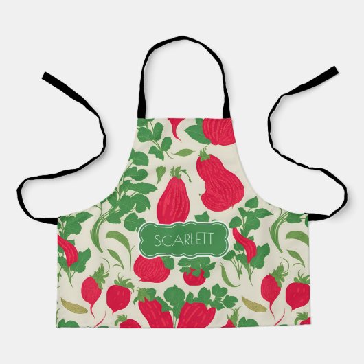 Radijs Mozaïek Kleurrijk Gepersonaliseerd Patroon Schort (Voorkant)