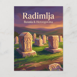 Radimlja Necropolis Bosnië en Herzegovina Briefkaart
