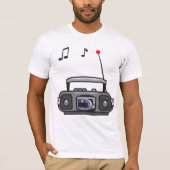 Radio Afspelen Muziek Mannen T-shirt (Voorkant)